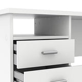 Tvilum Desk with 4 Drawers, White Tvilum