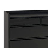 Walker Edison Blythe Mid-Century Modern Tray-Top Solid Wood 9-Drawer Dresser, 60 Inch, Black Walker Edison