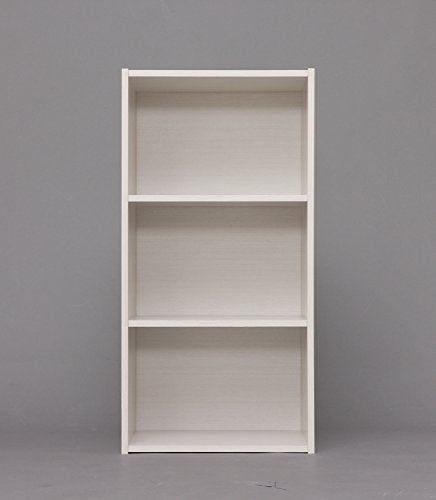 IRIS USA 3-Tier Modular Open Cubby Storage Shelf, Sturdy Storage Bookshelf Cabinet for Living Room Bedroom Guest Room Office Dorm Room Kids Room and Bathroom, White IRIS