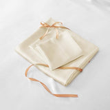BEDELITE King Size Sheets Set, Luxury Soft Beige Satin Sheets for Hair and Skin, Similar to Silk Bed Sheets Set 4 Pieces with 1 Deep Pocket Fitted Sheet, 1 Flat Sheet, and 2 Pillowcases BEDELITE