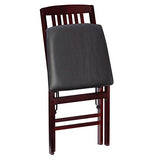 Linon Darwin Mission Back Folding Chair in a Set of Two, Espresso Linon