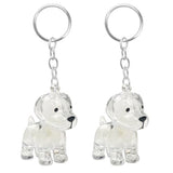 ELANE Dog Hair Keepsake，2 Pack Pet Hair Memorial Keepsake Pet Hair Keychain Keepsake (Clear Dogs)