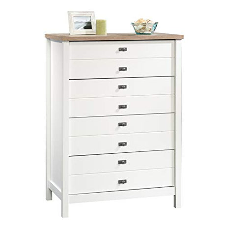 Sauder Cottage Road 4-Drawer Chest, Soft White finish, L: 32.44" x W: 19.29" x H: 44.92" Sauder