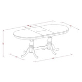 East West Furniture PLDA7-BCH-W 7 Piece Dining Set Consist of an Oval Dining Room Table with Butterfly Leaf and 6 Wood Seat Chairs, 42x78 Inch, Black & Cherry East West Furniture