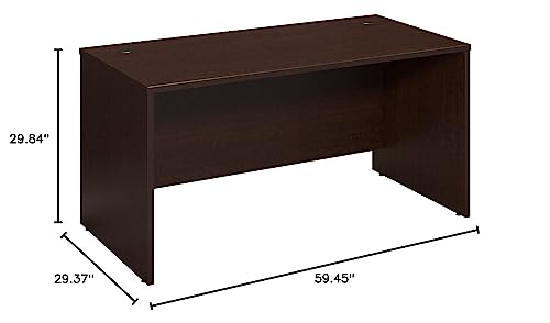 Bush Business Furniture Series C 60W Office Desk in Mocha Cherry, Large Computer Table for Home and Professional Workplace - WoodArtSupply