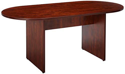 Lorell 72" Oval Conference Table, Top and Base, Cherry Lorell
