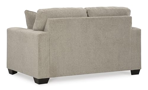 Signature Design by Ashley Deltona Contemporary Loveseat with 2 Accent Pillows, Beige Signature Design by Ashley