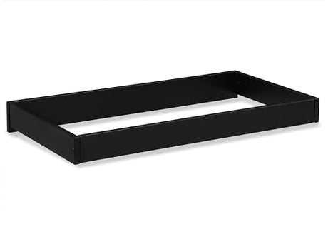 Simmons Kids Theo 3 Drawer Dresser with Changing Top and Interlocking Drawers, Black/Textured Almond Delta Children