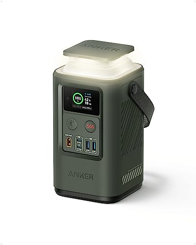 Anker Power Bank Power Station 60,000mAh,Portable Outdoor Generator 87W with Smart Digital Display, Retractable Auto Lighting and SOS Mode, Home Backup(PowerCore Reserve 192Wh) for Travel, Camping Anker