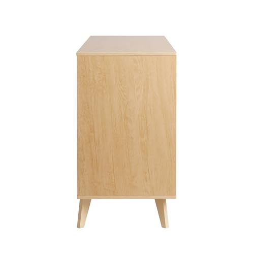 Walker Edison Modern 6-Drawer Dresser Bedroom Storage Organizer, 52 Inch, Riviera Cut-Out Walker Edison