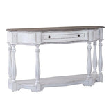Liberty Furniture Magnolia Manor 56 Inch Hall Console Table European Traditional Home Accent Storage - Antique White & Weathered Bark LIBERTY FURNITURE INDUSTRIES, INC.