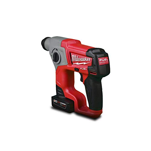 MILWAUKEE M12 FUEL 2416-21XC 12-Volt Cordless Lithium-Ion 4.0Ah 5/8 in. Brushless SDS-Plus Rotary Hammer Kit - WoodArtSupply