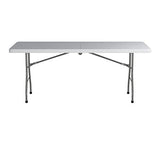 Office Star Resin Rectangle Center-Folding Portable Table for Picnics, Camping, and Tailgating, 6 Feet Office Star Products