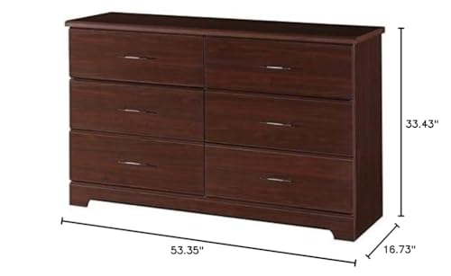 Storkcraft Brookside 6 Drawer Double Dresser (Espresso) – GREENGUARD Gold Certified, Dresser For Nursery, 6 Drawer Dresser, Kids Dresser, Nursery Dresser Drawer Organizer, Chest of Drawers Stork Craft
