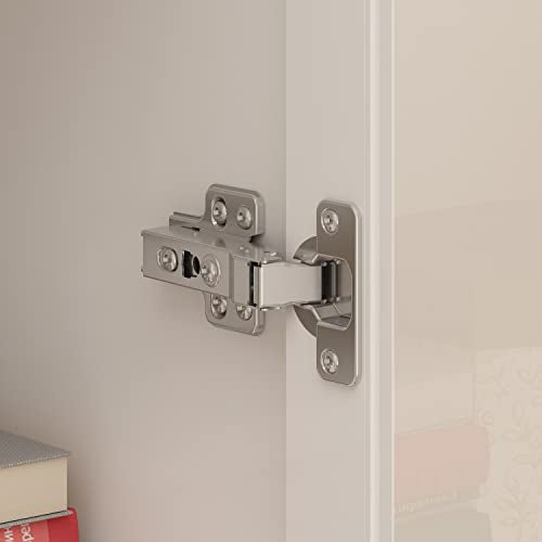 Homsee Modern Tall Bookcase with 3 Glass Doors and 10 Storage Compartments in White Homsee