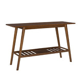 Linon Melissa Mid-Century Modern Walnut Console Table Linon