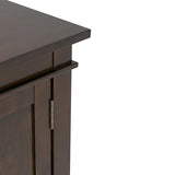 SIMPLIHOME Carlton SOLID WOOD Universal TV Media Stand, 54 Inch Wide, Contemporary, Living Room Entertainment Center, for Flat Screen TVs up to 60 Inch in Dark Tobacco Brown SIMPLIHOME