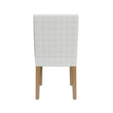 HomePop Home Decor |Classic Upholstered Parsons Dining Chairs |Decorative Home Furniture, Cream Mini Grid Pattern (Single Pack) HomePop