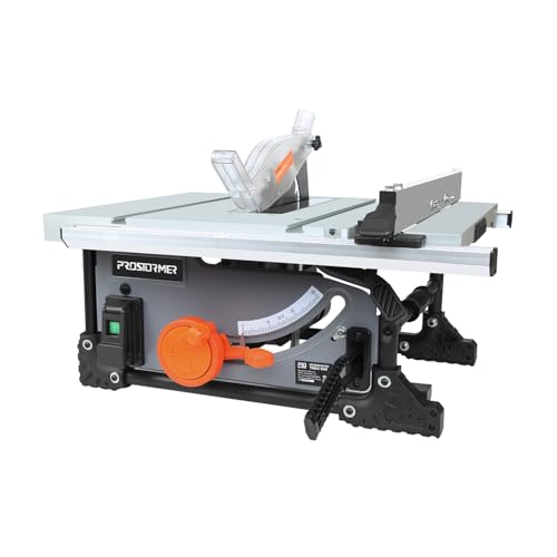 Prostormer Table Saw, 8inch 11Amp, Cutting Speed up to 4500RPM, Portable Compact Tablesaw with Sliding Miter Gauge, Benchtop Saw for DIY Woodworking and Furniture Making - WoodArtSupply