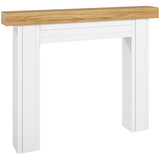 HOMCOM Modern Fireplace Mantel, Freestanding Fireplace Surround with Leg for Electric Fireplaces, 51.2" W x 40.6" H, Natural Wood HOMCOM