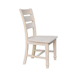 IC International Concepts Tuscany Chair, 21.3" W x 22" D x 38.2" H, Unfinished IC International Concepts