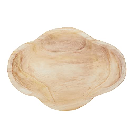 Okuna Outpost 16 In Handmade Wooden Dough Bowls for Decor, Paulownia Wood Cross Shaped Dough Bowl Okuna Outpost