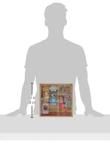 Horizon Group USA Bluey Magnetic Wooden Playhouse, 18 Piece Activity Set, Includes 2 Wooden Dolls House, Great Toys for Kids, Fun Birthday Party Activity, House Playset Horizon Group USA