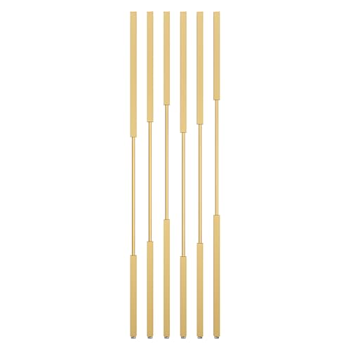 Floor to Ceiling Room Divider, 6/7/8PCS Metal Room Divider Post Privacy Screens with Adjustable Feet, Gold Screen Divider for Room Separation for Home Office Gold 6pieces/H53.5'' ZTYGXMB