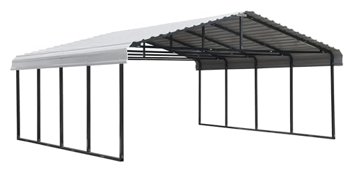 ARROW CPH202007, 20x20, Eggshell Carports, 20' x 20' - WoodArtSupply