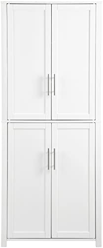 Crosley Furniture Savannah Tall Pantry, White - WoodArtSupply