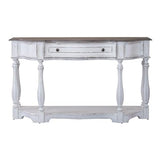 Liberty Furniture Magnolia Manor 56 Inch Hall Console Table European Traditional Home Accent Storage - Antique White & Weathered Bark LIBERTY FURNITURE INDUSTRIES, INC.