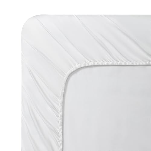 Vera Wang - Queen Size Sheet Set, Soft & Smooth Sateen Cotton Blend Bedding, Deep Pocket, 800 Thread Count, Bed Sheets with Fitted Sheet & Matching Pillowcases (White) Vera Wang