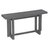 Hlcodca Contemporary Console Table with Industrial-Inspired Concrete Wood Top, Wood Legs, Extra Long Entryway Table for Entryway, Hallway, Living Room, Foyer, Corridor (Dark Gray-0J) Hlcodca
