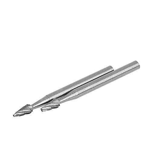 Urhelper 12pcs 1/8 Inch Shank HSS Rotary Burr BitsFile Set Milling Drilling Cutter Router Bit for Dremel Woodworking Tools Urhelper