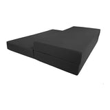 D&D Futon Furniture Black Full Size Shikibuton Trifold Beds 6 x 54 x 75, High Density Resilient White Foam 1.8 lbs, Floor Folding Mats D&D Futon Furniture