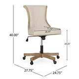 Christopher Knight Home Coulee Office Chair, Beige + Natural Christopher Knight Home