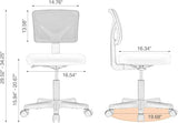 Sweetcrispy Small Office Chair, Ergonomic Low-Back Mesh Rolling Work Swivel Chairs with Wheels, Armless Comfortable Seat Lumbar Support for Home, Bedroom, Study, Student, Adults,Classic Orange Sweetcrispy