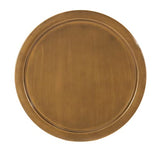 Merax Metal Hammered Coffee Table 24.25" Round Tabletop, Modern Iron Hourglass Coffee Table for Living Room, No Assembly Required, Bear 150lbs, Gold Merax