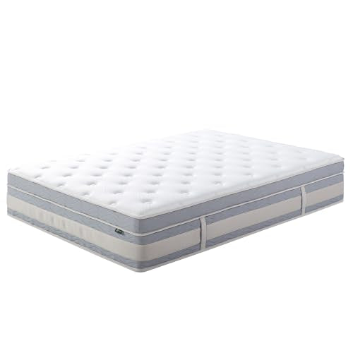 ZINUS 14 Inch Cooling Comfort Support Hybrid Mattress [New Version], King, Fiberglass Free, Medium Plush, Cooling Motion Isolation, Certified Safe Foams & Fabric, Mattress in A Box