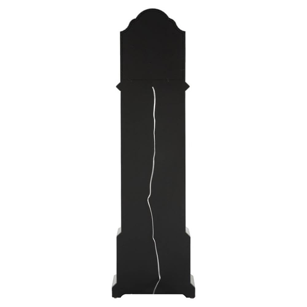 Acme Noralie Wood Frame Grandfather Clock with LED in Mirrored and Faux Diamonds Acme