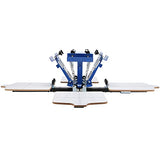 VEVOR Screen Printing Machine, 4 Color 4 Station 360° Rotable Silk Screen Printing Press, 21.2x17.7in Screen Printing Press, Double-Layer Positioning Pallet for T-Shirt DIY Printing VEVOR
