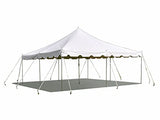Party Tents Direct 20’ x 20’ Weekender Canopy Pole Tent, Indoor and Outdoor Heavy Duty Easy Up, 80 Person Capacity Tent for Parties, Weddings, and Events, Commercial and Residential Use, PVC White Top Party Tents Direct