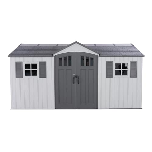 Lifetime Dual Entry Outdoor Storage Shed, 15 x 8 Foot Lifetime