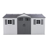 Lifetime Dual Entry Outdoor Storage Shed, 15 x 8 Foot Lifetime