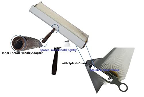 Zycoutool Cement Self-leveling Tool Kit Epoxy Floor Paint Tool w/Resin Helix Mixer Spike Shoes Roller Brush Notched Squeegee Rake Zycoutool