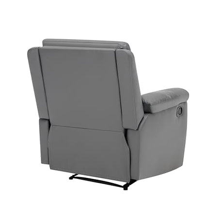 MINCETA Recliner Chairs,Modern 5" Wall Hugger Nursery Recliner with Overstuffed Arm and Back for Living Room,PU Leather in Gray MINCETA