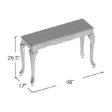 Homes: Inside + Out Charleston Traditional Wood 48 in. Console Table with Cabriole Legs for Living Room, Bedroom, Hallway, Cherry Brown HOMES: INSIDE + OUT