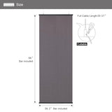 DECOLAB Hanging Panel Room Divider, Ceiling Mount Suspension Partition Panels for Open Floor Living, Bedroom, Office, Space Saving, 36" W x 96" L, Set of 2, Storm DECOLAB