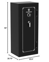 Fortress 24-Gun Fireproof Safe with Combination Lock, Black FORTRESS
