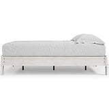 Signature Design by Ashley Shawburn Modern Farmhouse Platform Bed, Queen, Whitewash Signature Design by Ashley